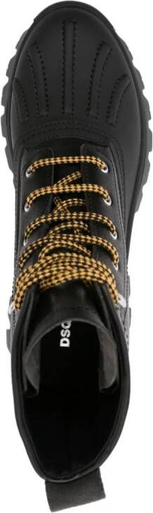 Dsquared2 lace-up leather ankle boots Black