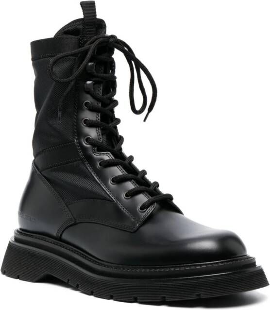 DSQUARED2 lace-up leather combat boots Black