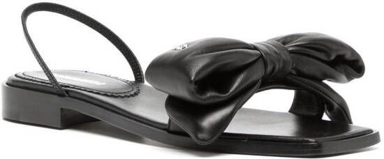 Dsquared2 leather bow sandals Black