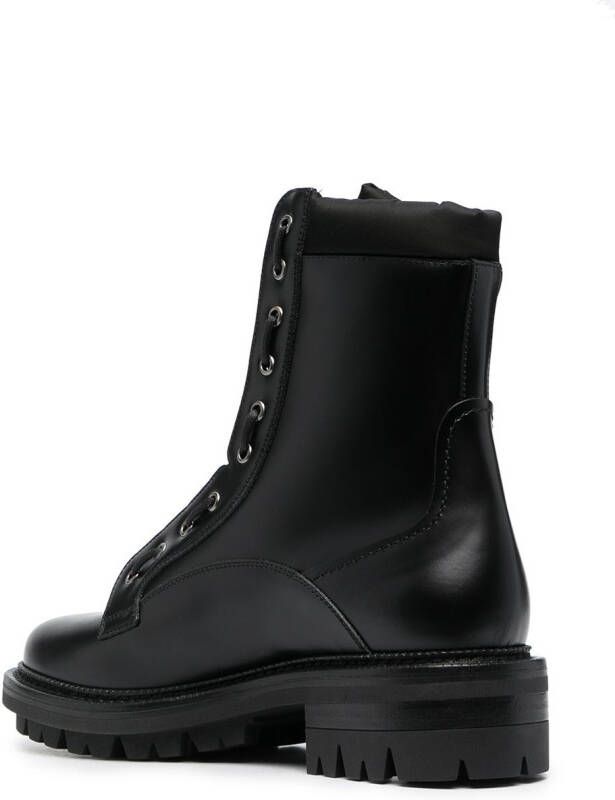 DSQUARED2 leather zip-up boots Black