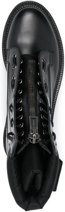 DSQUARED2 leather zip-up boots Black