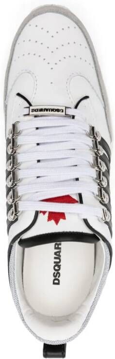 Dsquared2 Legendary striped leather sneakers White