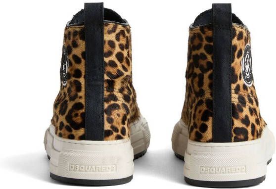 DSQUARED2 leopard-print high-top sneakers Black