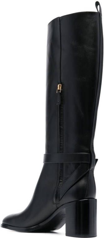 Dsquared2 logo-buckle leather boots Black