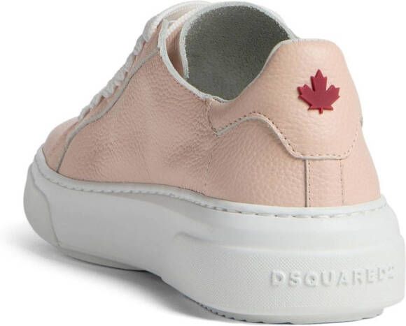 Dsquared2 logo-embossed lace-up sneakers Pink
