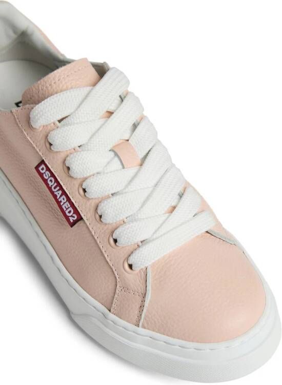 Dsquared2 logo-embossed lace-up sneakers Pink