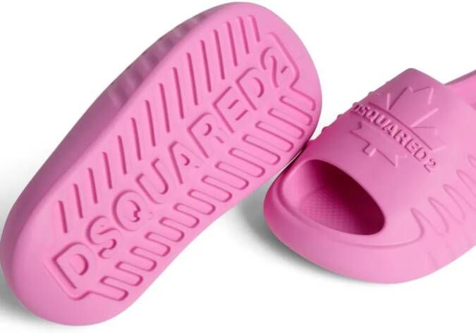 Dsquared2 logo-embossed open-toe slides Pink
