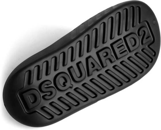 Dsquared2 logo-embossed slides Black