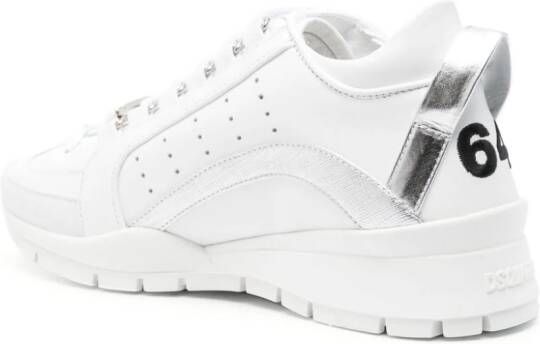 Dsquared2 logo-embroidered leather sneakers White