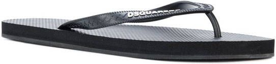 Dsquared2 logo flip flops Black