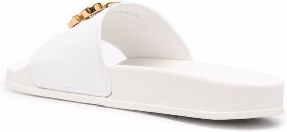 DSQUARED2 logo-lettering flat slides White