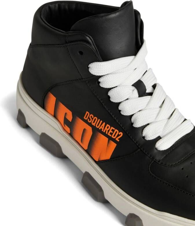 Dsquared2 logo-lettering high-top sneakers Black