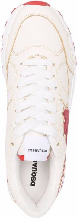 DSQUARED2 logo-patch lace-up sneakers White