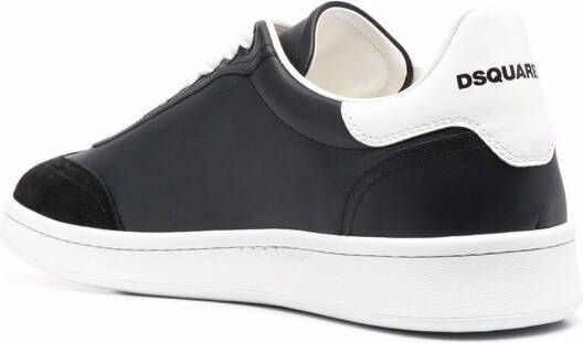 Dsquared2 logo-patch leather sneakers Black