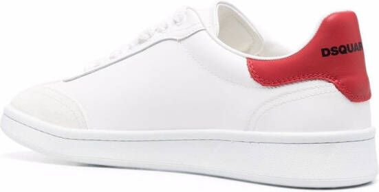 Dsquared2 logo-patch leather sneakers White