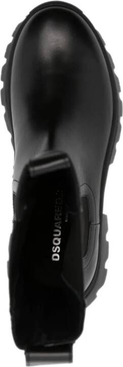 Dsquared2 logo-plaque leather ankle boots Black