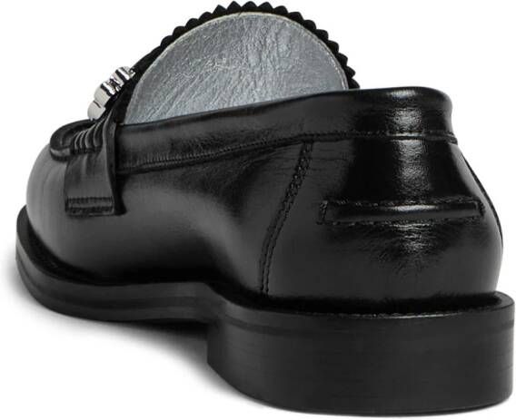 Dsquared2 logo-plaque leather loafers Black