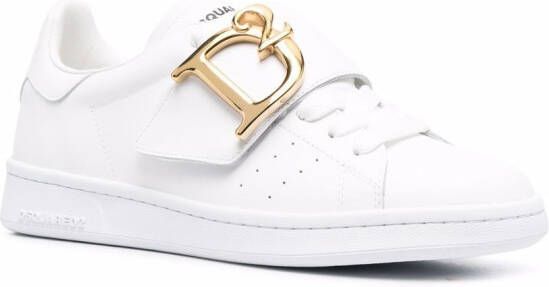 DSQUARED2 logo plaque strap sneakers White