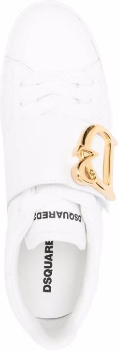 DSQUARED2 logo plaque strap sneakers White