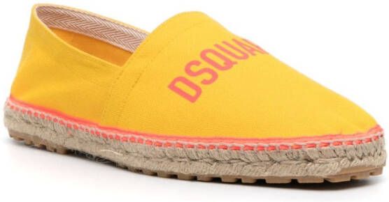 Dsquared2 logo-print espadrilles Yellow