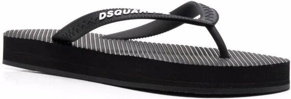 Dsquared2 logo-print flip flops Black
