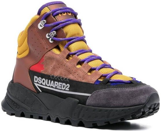 Dsquared2 logo-print high-top sneakers Brown