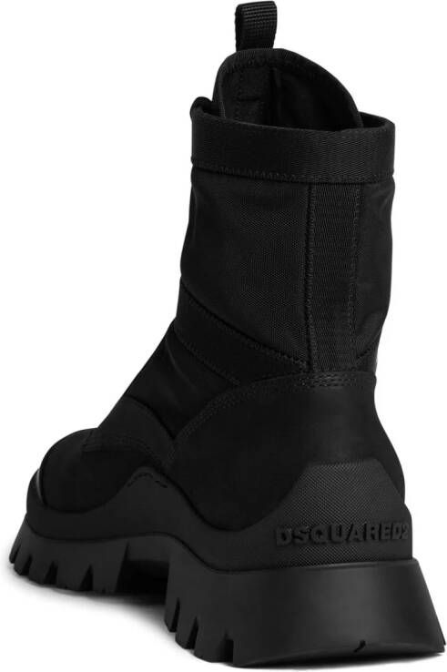 Dsquared2 logo-print lace up boots Black