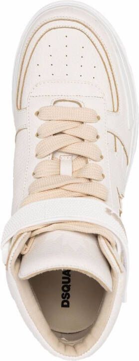 Dsquared2 logo-print lace-up sneakers Neutrals