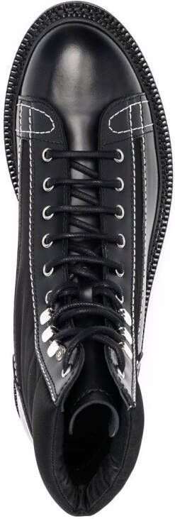 DSQUARED2 logo-print panelled boots Black