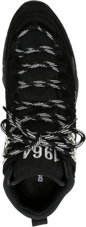 Dsquared2 logo-print panelled hiking boots Black