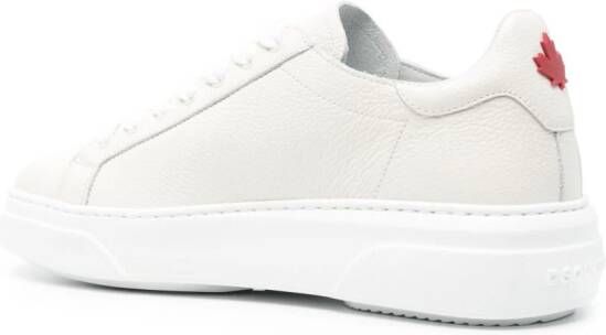 Dsquared2 logo-tag leather sneakers Neutrals