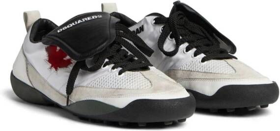Dsquared2 maple-leaf leather sneakers Neutrals