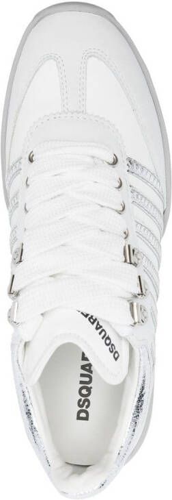 Dsquared2 metallic-stripe low-top sneakers White