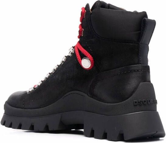 Dsquared2 rhinestone-embellished combat boots Black