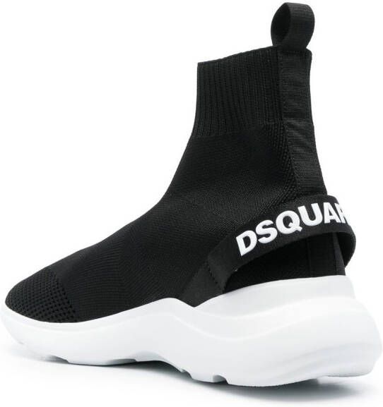 Dsquared2 sock-style logo-print sneakers Black