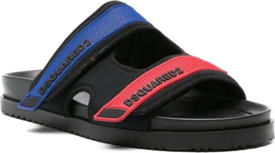 DSQUARED2 Sport Tape flat slides Black