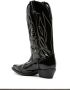 Dsquared2 stitched leather Western boots Black - Thumbnail 3