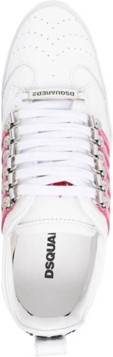 Dsquared2 stripe-detailing leather sneakers White