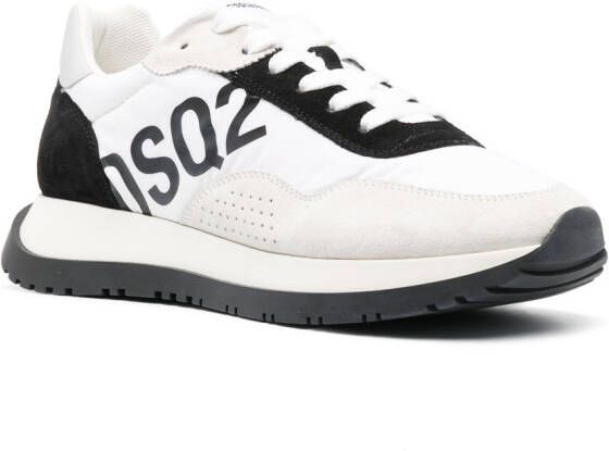 Dsquared2 two-tone logo-print sneakers White