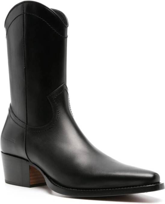 Dsquared2 Western leather ankle boots Black