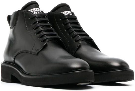 Dsquared2 x Manchester City ankle leather boots Black
