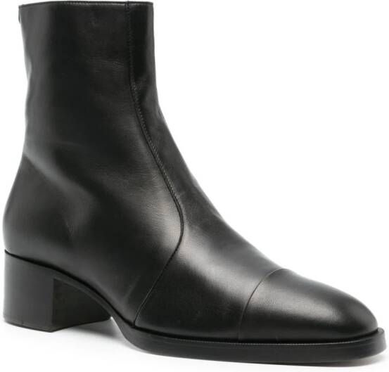 DSQUARED2 zip-up leather ankle boots Black