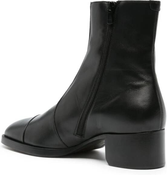 DSQUARED2 zip-up leather ankle boots Black