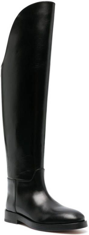 Durazzi Milano polished-leather riding boots Black