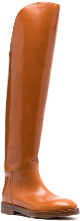 Durazzi Milano zipped knee-length boots Brown