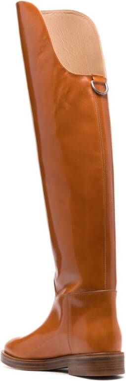 Durazzi Milano zipped knee-length boots Brown