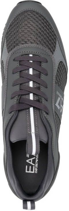 Ea7 Emporio Armani Cordura logo-print panelled sneakers Grey