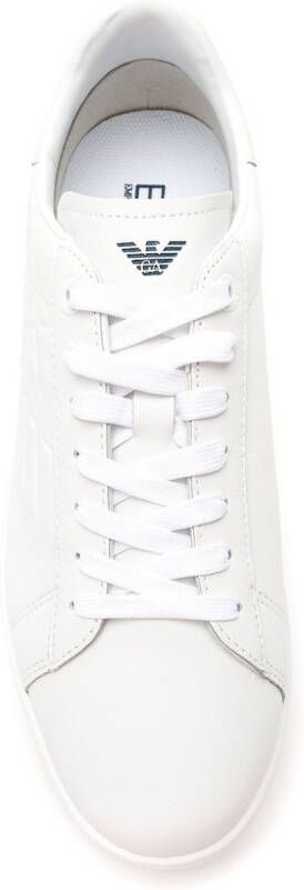 Ea7 Emporio Armani embossed logo sneakers White