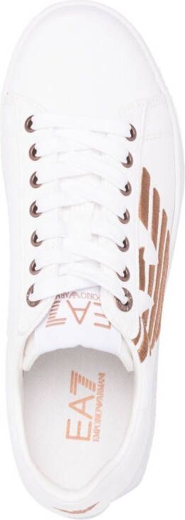 Ea7 Emporio Armani embroidered logo sneakers White
