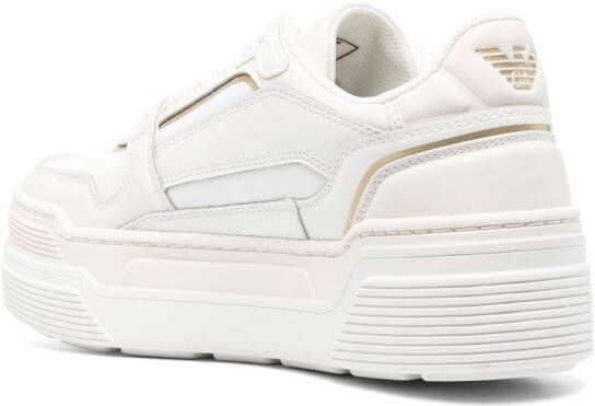 Ea7 Emporio Armani lace-up platform sneakers White